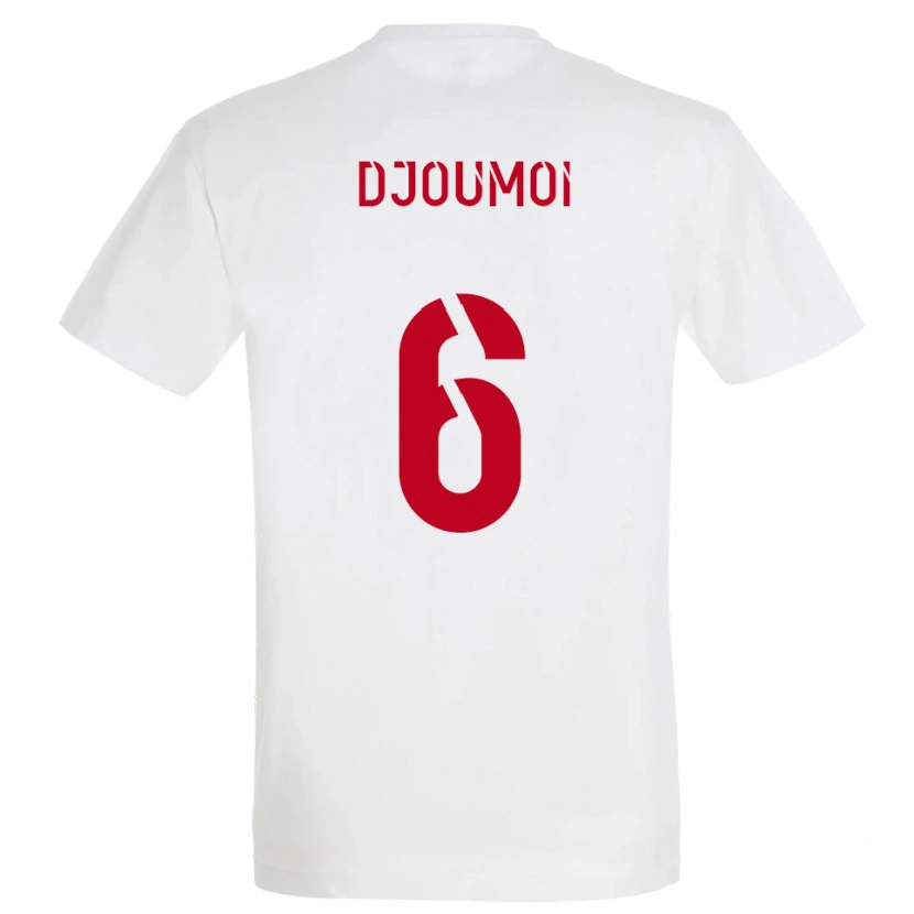 Danxen Mujer Camiseta Mourade Djoumoi #6 Blanco Rojo Amarillo 2ª Equipación 2025/26 La Camisa