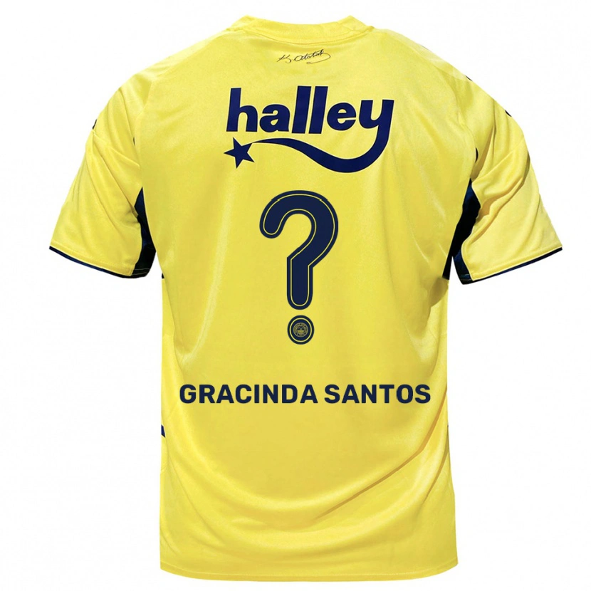Danxen Mujer Camiseta Elena Gracinda Santos #0 Amarillo Marino 2ª Equipación 2025/26 La Camisa