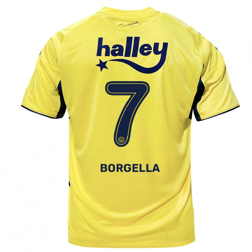 Danxen Mujer Camiseta Roselord Borgella #7 Amarillo Marino 2ª Equipación 2025/26 La Camisa
