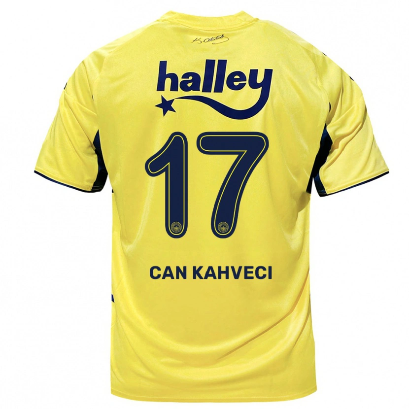 Danxen Mujer Camiseta İrfan Can Kahveci #17 Amarillo Marino 2ª Equipación 2025/26 La Camisa