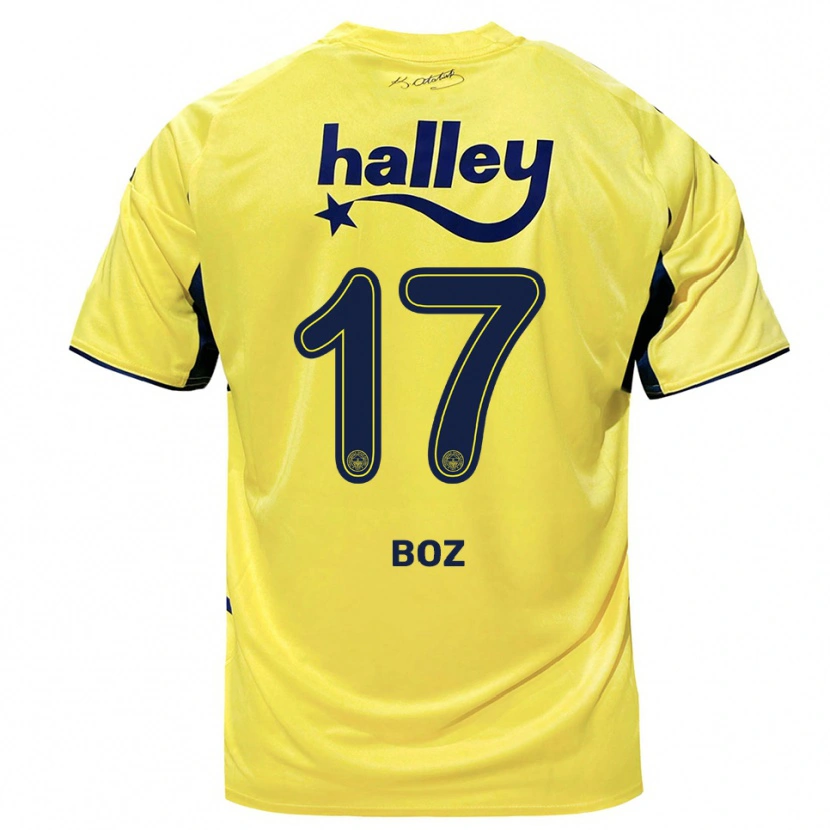 Danxen Mujer Camiseta Yasir Boz #17 Amarillo Marino 2ª Equipación 2025/26 La Camisa