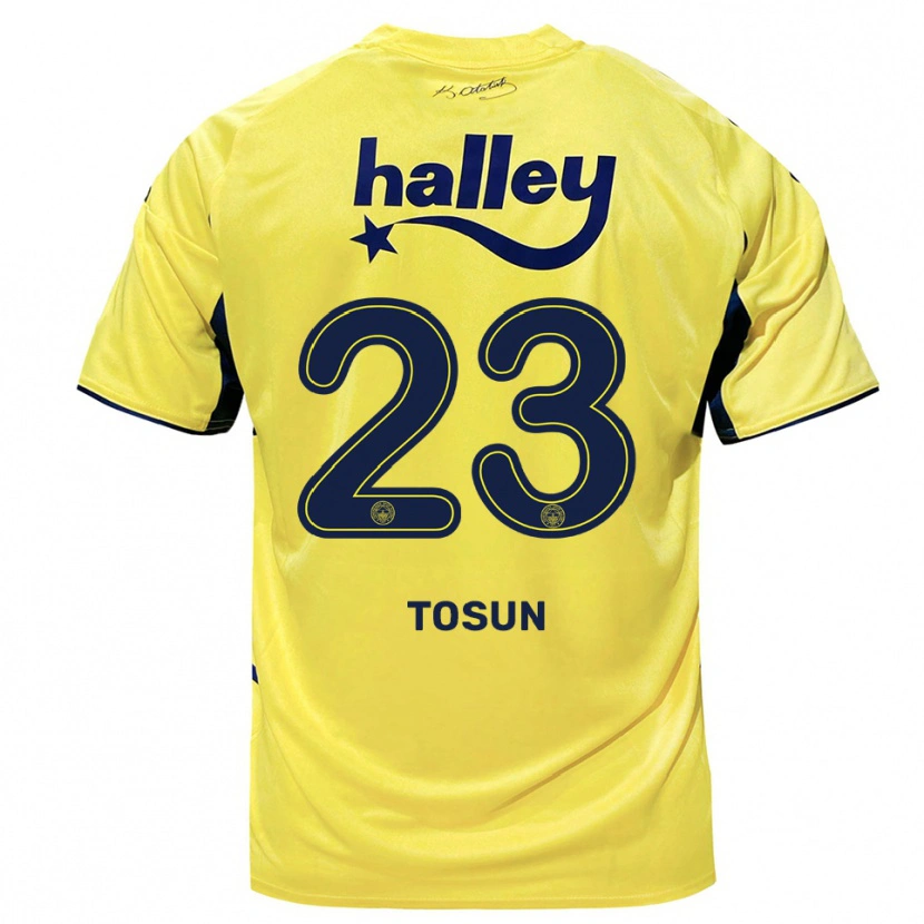 Danxen Mujer Camiseta Cenk Tosun #23 Amarillo Marino 2ª Equipación 2025/26 La Camisa