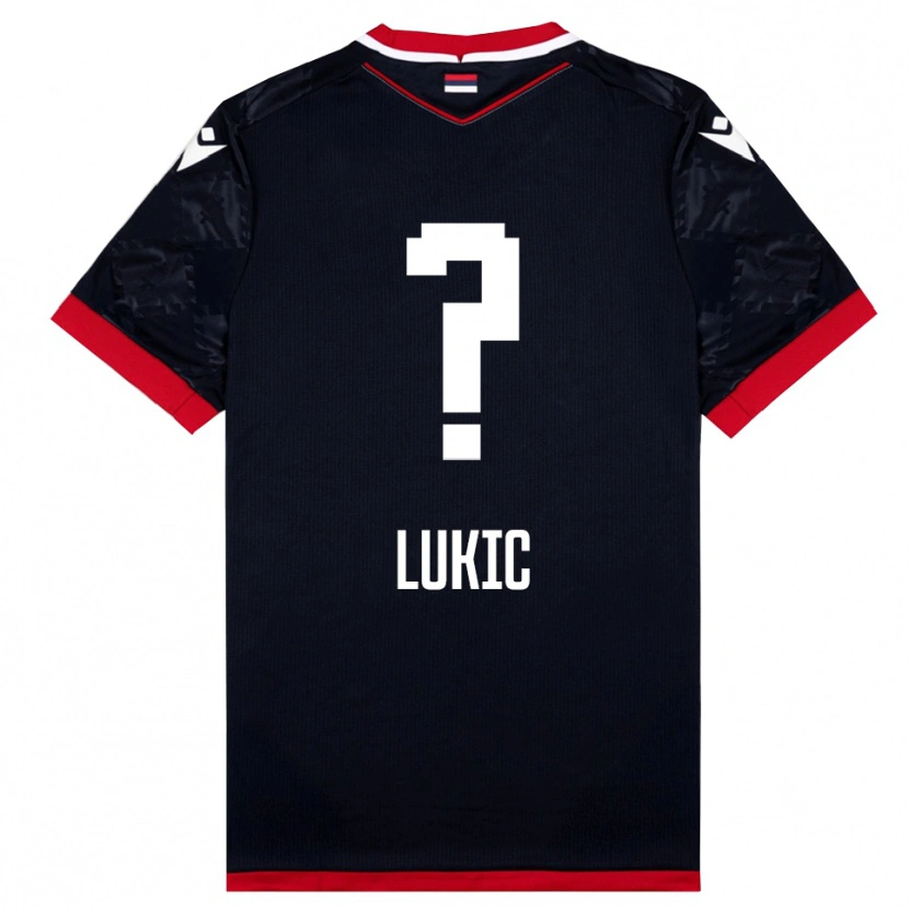 Danxen Mujer Camiseta Bogdan Lukic #0 Negro Rojo 2ª Equipación 2025/26 La Camisa