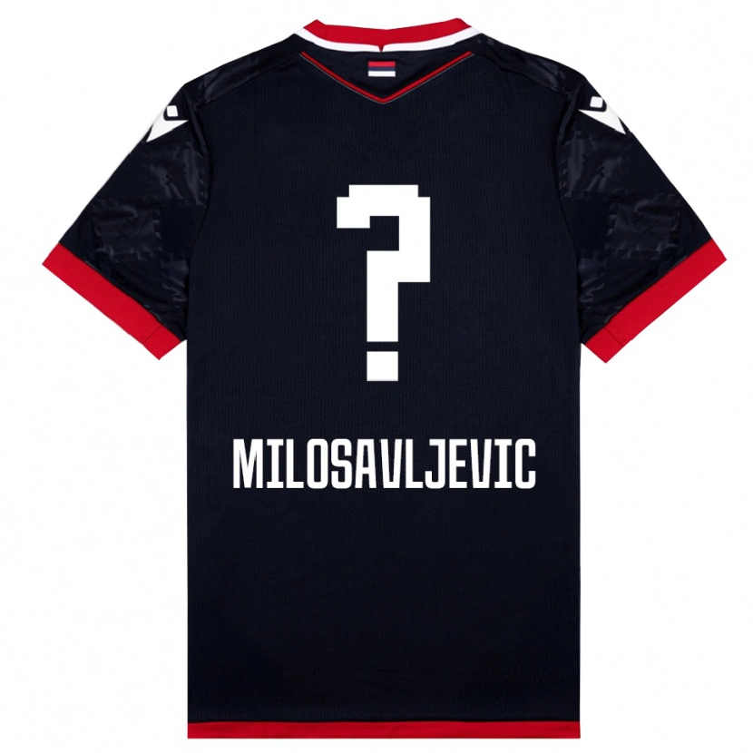 Danxen Mujer Camiseta Mihajlo Milosavljevic #0 Negro Rojo 2ª Equipación 2025/26 La Camisa