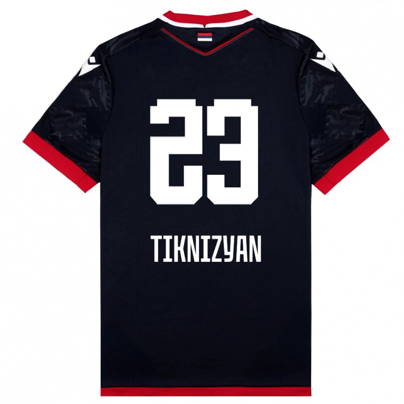 Danxen Mujer Camiseta Nair Tiknizyan #23 Negro Rojo 2ª Equipación 2025/26 La Camisa