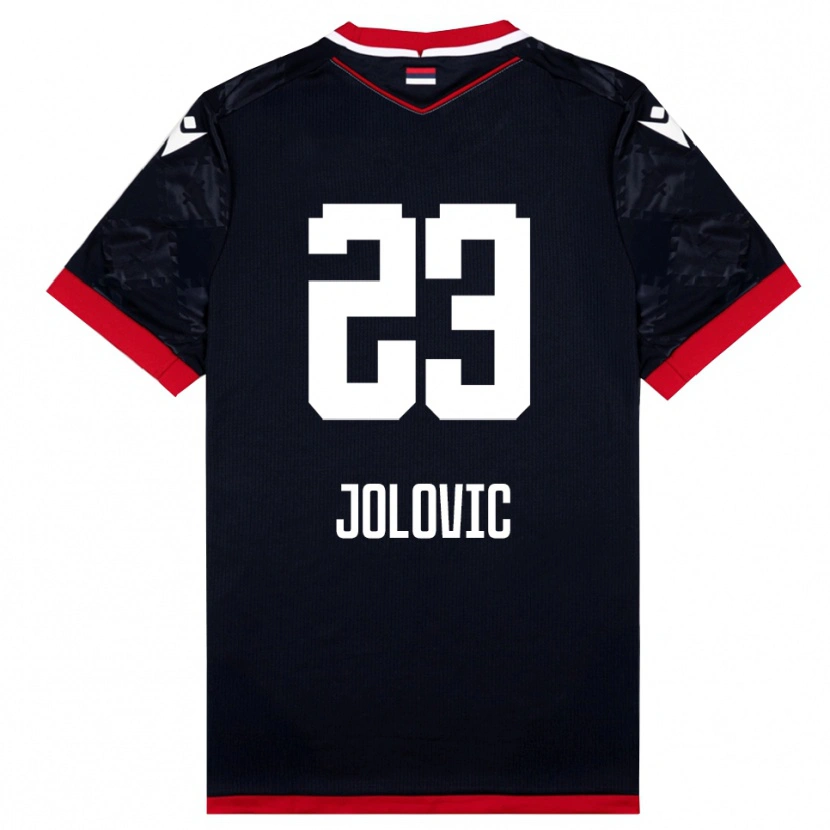 Danxen Mujer Camiseta Bogdan Jolovic #23 Negro Rojo 2ª Equipación 2025/26 La Camisa