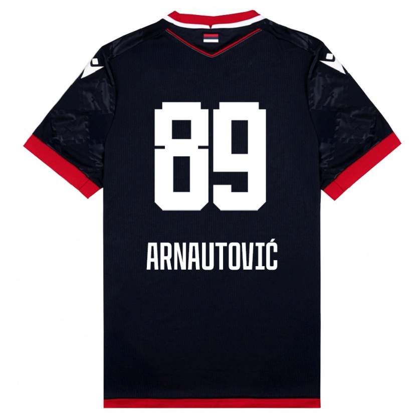 Danxen Mujer Camiseta Marko Arnautovic #89 Negro Rojo 2ª Equipación 2025/26 La Camisa