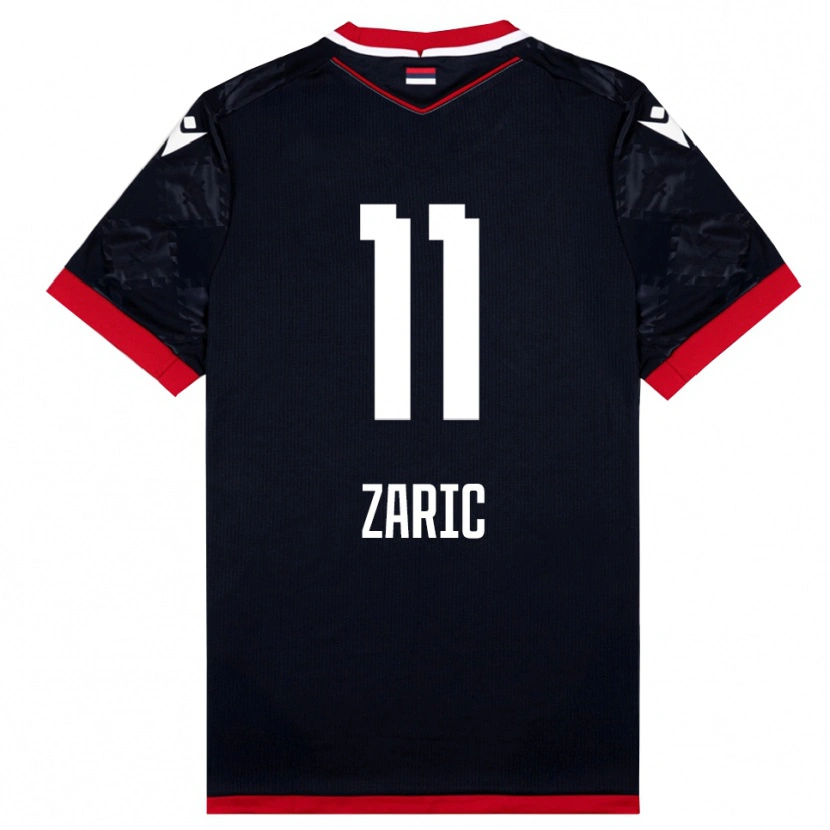 Danxen Mujer Camiseta Luka Zaric #11 Negro Rojo 2ª Equipación 2025/26 La Camisa