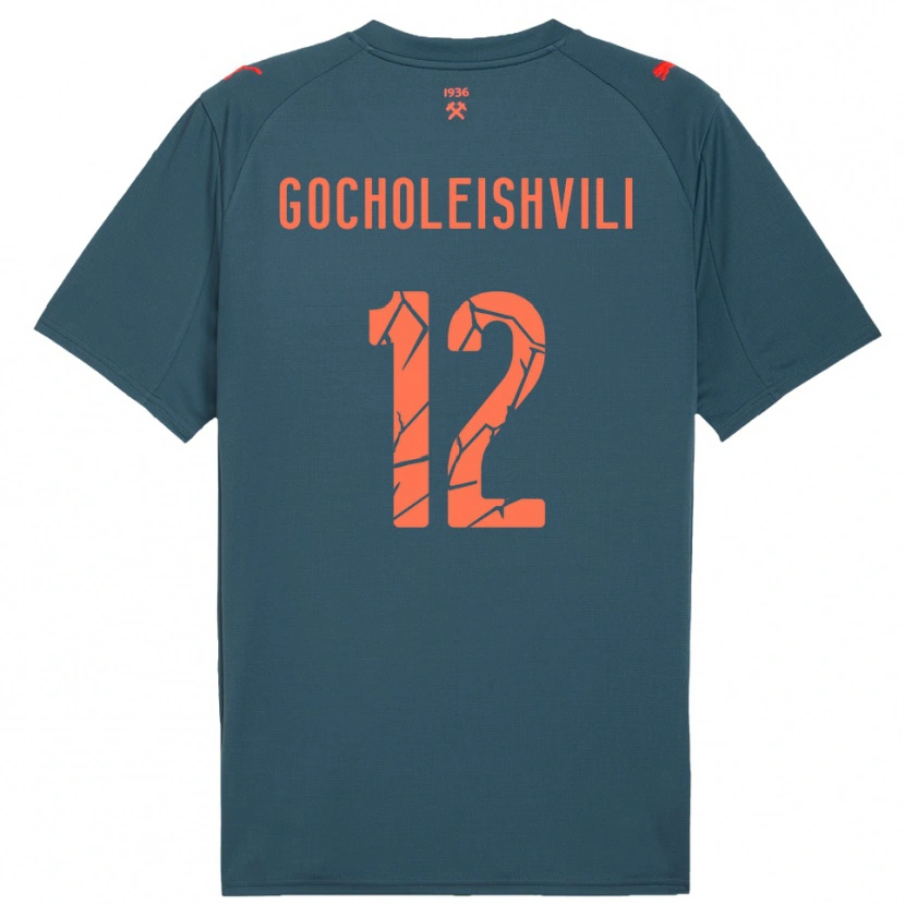 Danxen Mujer Camiseta Giorgi Gocholeishvili #12 Marino Rojo 2ª Equipación 2025/26 La Camisa