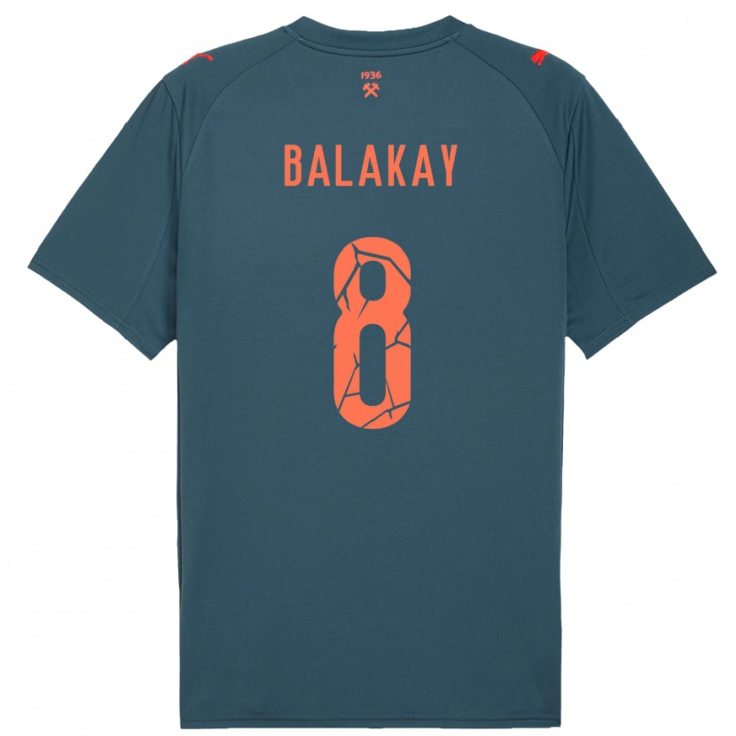 Danxen Mujer Camiseta Oleksandr Balakay #8 Marino Rojo 2ª Equipación 2025/26 La Camisa