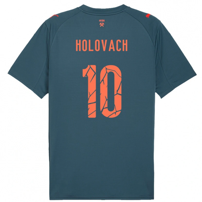 Danxen Mujer Camiseta Viktoriia Holovach #10 Marino Rojo 2ª Equipación 2025/26 La Camisa