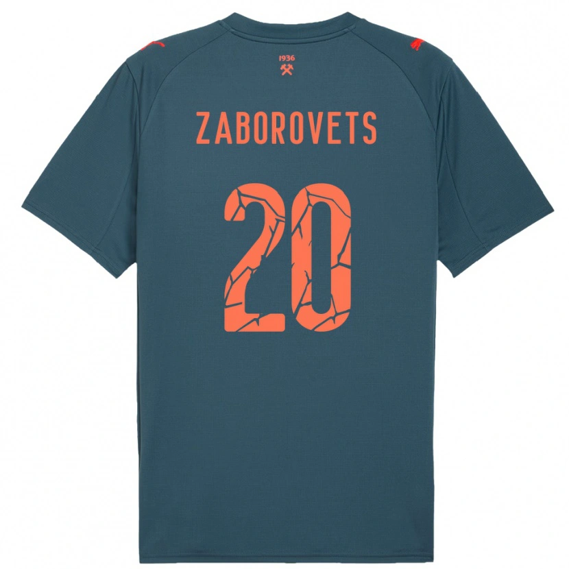 Danxen Mujer Camiseta Lidiia Zaborovets #20 Marino Rojo 2ª Equipación 2025/26 La Camisa