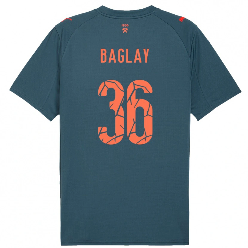 Danxen Mujer Camiseta Rostyslav Baglay #36 Marino Rojo 2ª Equipación 2025/26 La Camisa