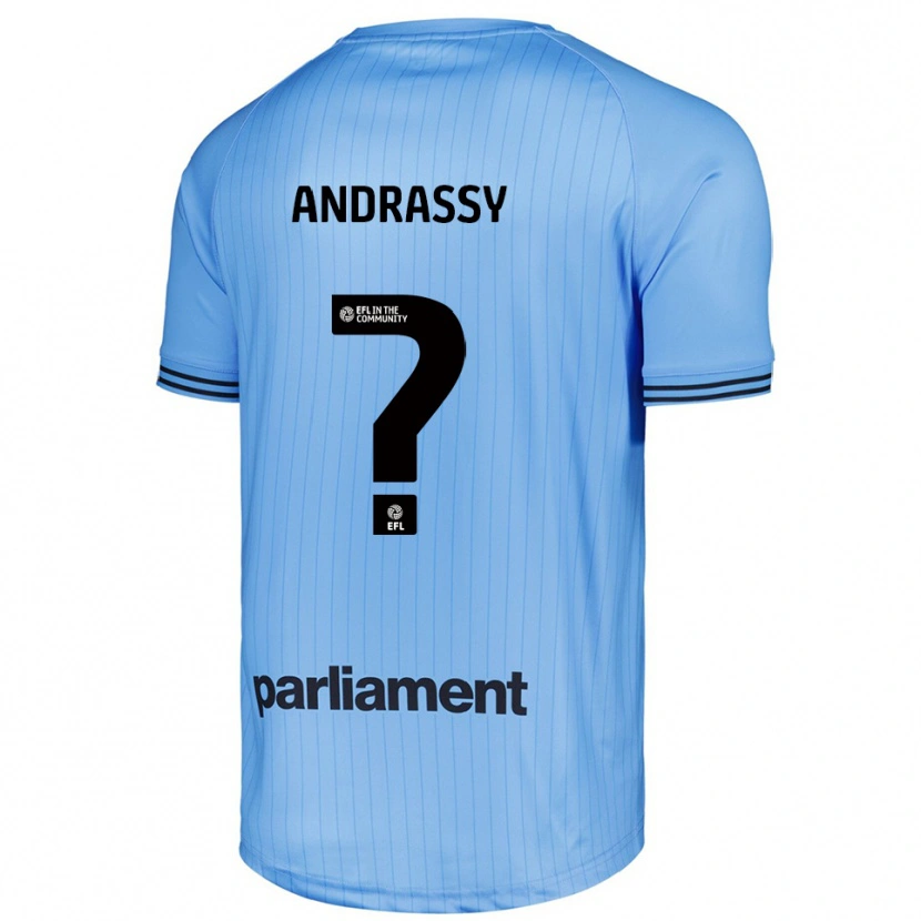 Danxen Niño Camiseta Oliver Andrassy #0 Azul Claro Cielo Portero Equipación 2025/26 La Camisa