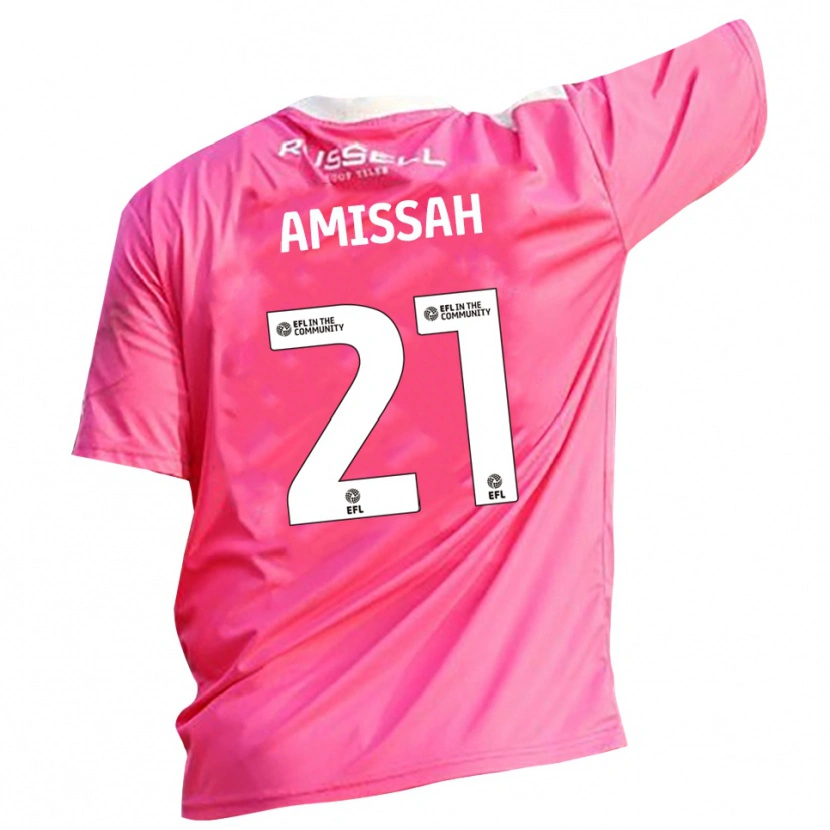 Danxen Niño Camiseta Jordan Amissah #21 Rosa Rosa Portero Equipación 2025/26 La Camisa