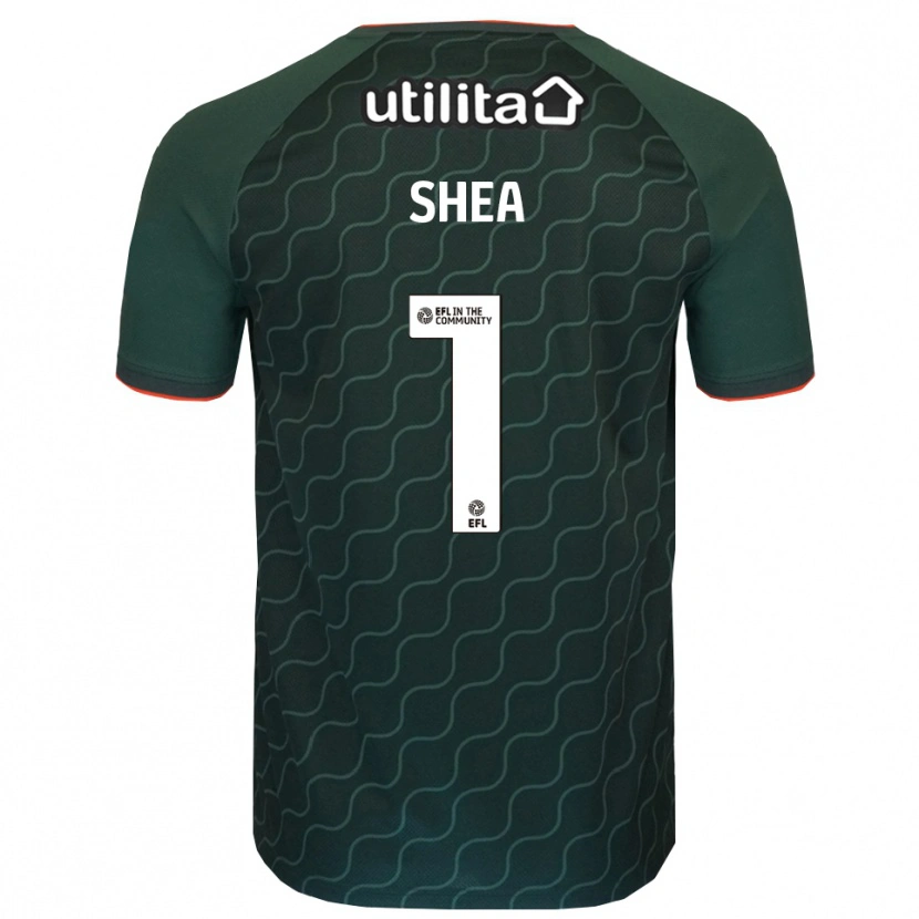 Danxen Niño Camiseta James Shea #1 Verde Oscuro Portero Equipación 2025/26 La Camisa