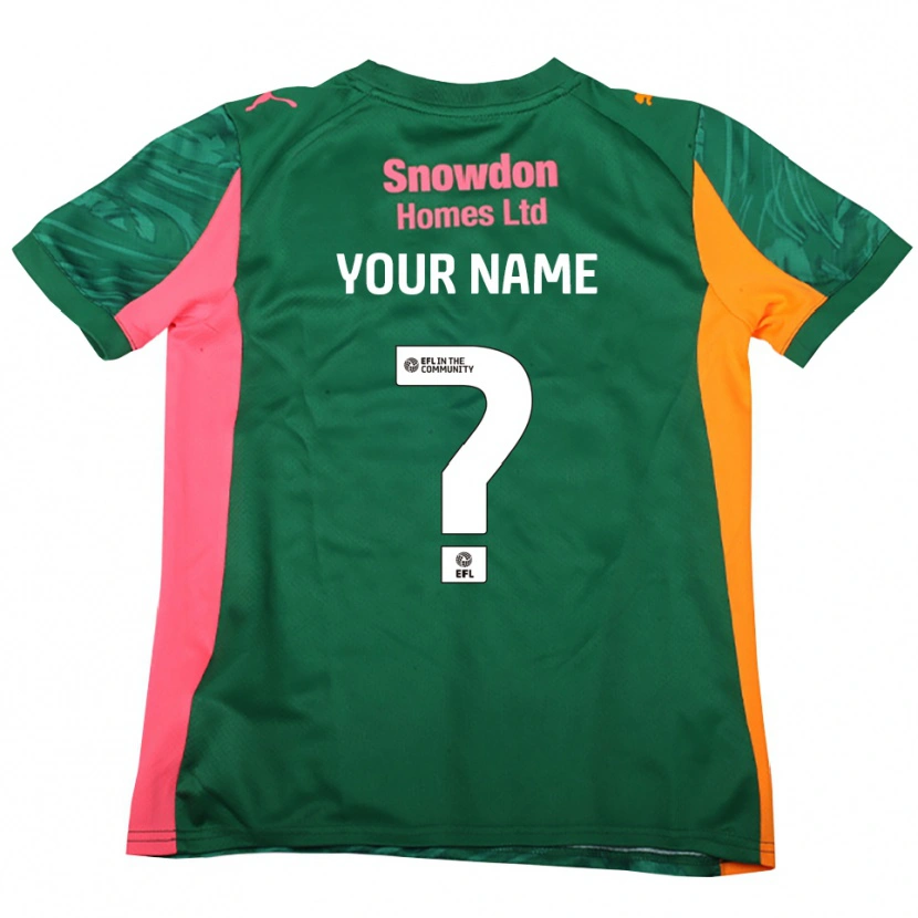Danxen Niño Camiseta Northampton Town Verde Rosa Oscuro Portero Equipación 2025/26 La Camisa