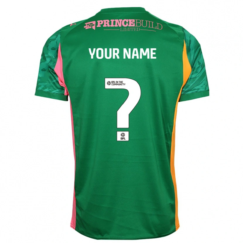 Danxen Niño Camiseta Peterborough United Verde Rosa Portero Equipación 2025/26 La Camisa