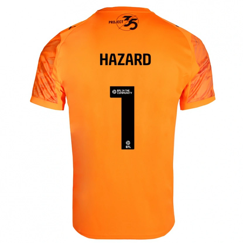Danxen Niño Camiseta Conor Hazard #1 Negro Naranja Portero Equipación 2025/26 La Camisa