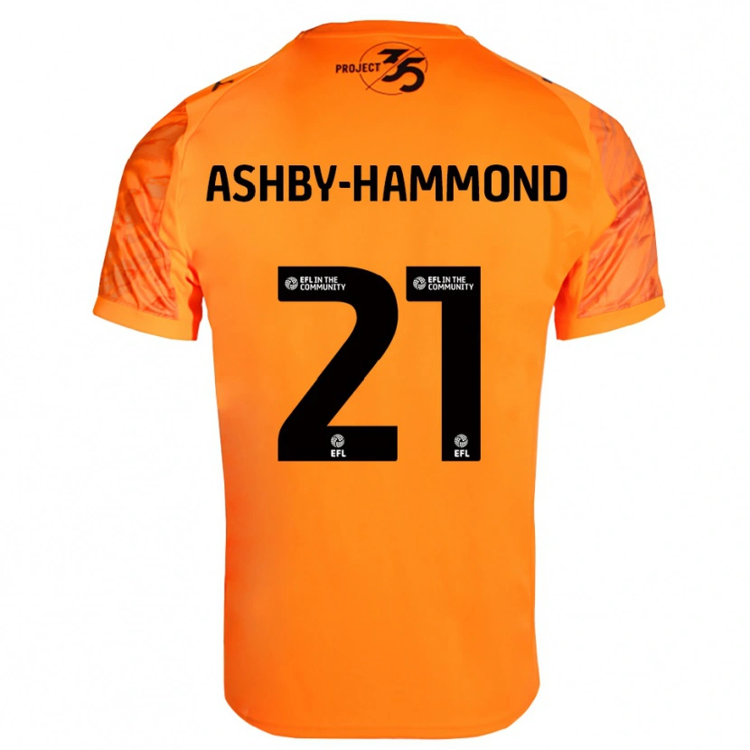 Danxen Niño Camiseta Luca Ashby-Hammond #21 Negro Naranja Portero Equipación 2025/26 La Camisa