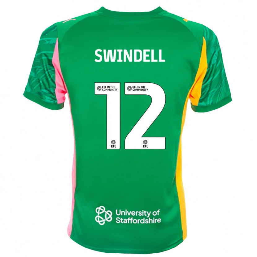 Danxen Niño Camiseta Chloe Swindell #12 Verde Rosa Naranja Portero Equipación 2025/26 La Camisa