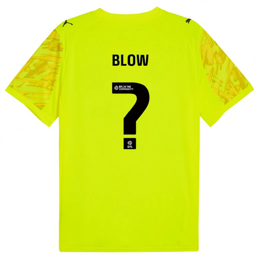 Danxen Niño Camiseta Hayden Blow #0 Verde Fluorescente Negro Portero Equipación 2025/26 La Camisa