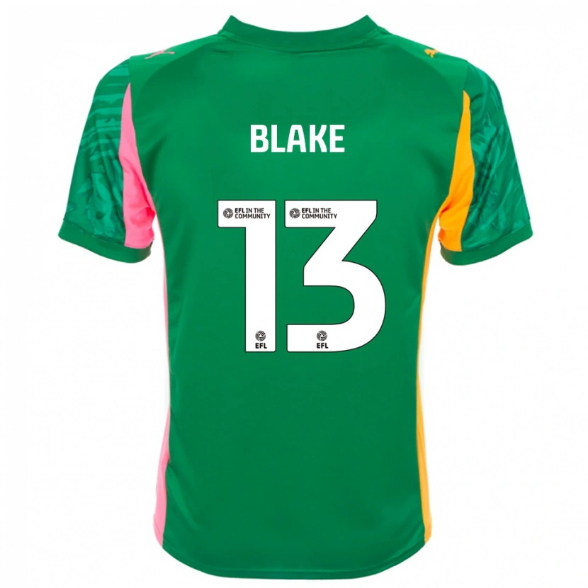 Danxen Niño Camiseta Billy Blake #13 Verde Rosa Blanco Portero Equipación 2025/26 La Camisa