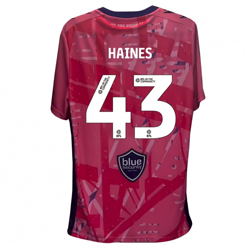Danxen Niño Camiseta Harry Haines #43 Blanco Rosa Portero Equipación 2025/26 La Camisa