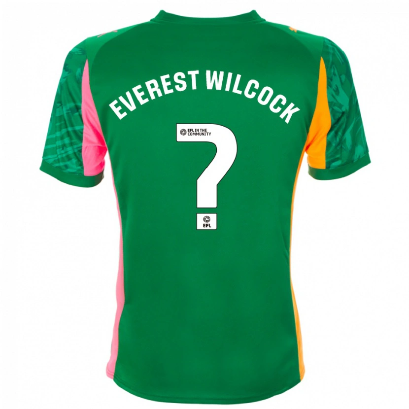 Danxen Niño Camiseta Tom Everest Wilcock #0 Verde Rosa Naranja Portero Equipación 2025/26 La Camisa