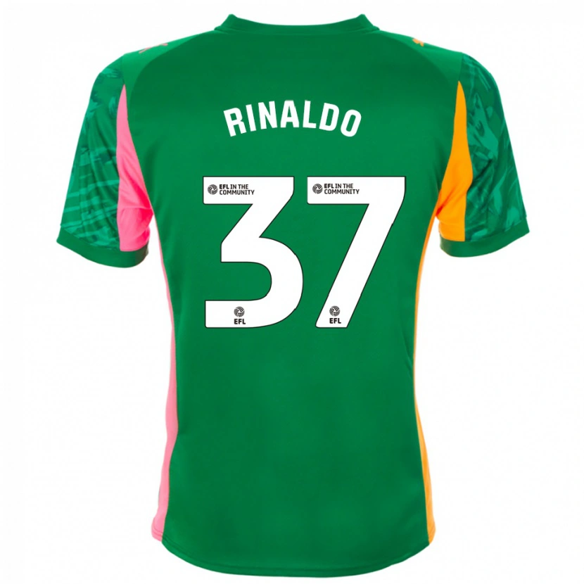 Danxen Niño Camiseta Ashton Rinaldo #37 Verde Rosa Naranja Portero Equipación 2025/26 La Camisa