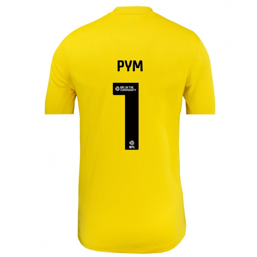 Danxen Niño Camiseta Christy Pym #1 Negro Amarillo Portero Equipación 2025/26 La Camisa