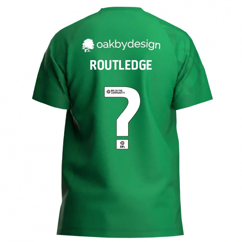 Danxen Niño Camiseta Aimee Routledge #0 Verde Blanco Portero Equipación 2025/26 La Camisa
