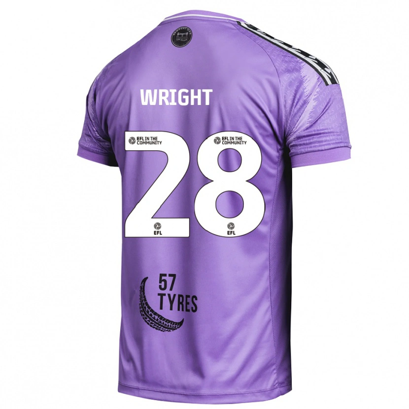 Danxen Niño Camiseta Jordan Wright #28 Morado Claro Portero Equipación 2025/26 La Camisa