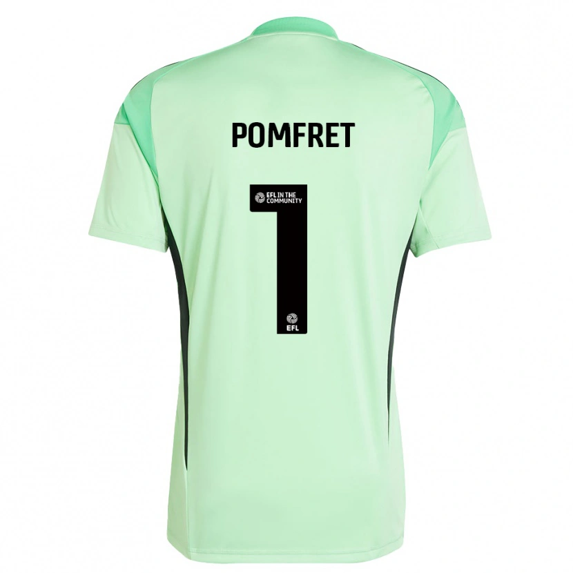 Danxen Niño Camiseta Grace Pomfret #1 Negro Verde Claro Portero Equipación 2025/26 La Camisa