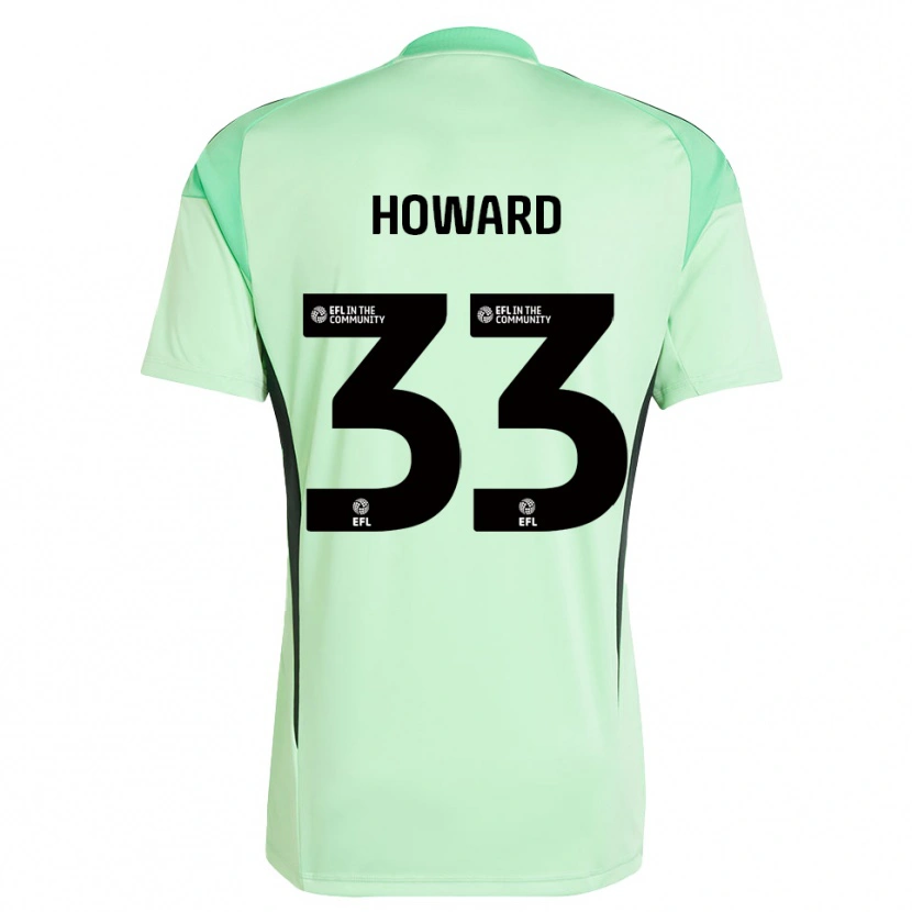 Danxen Niño Camiseta Mark Howard #33 Negro Verde Claro Portero Equipación 2025/26 La Camisa
