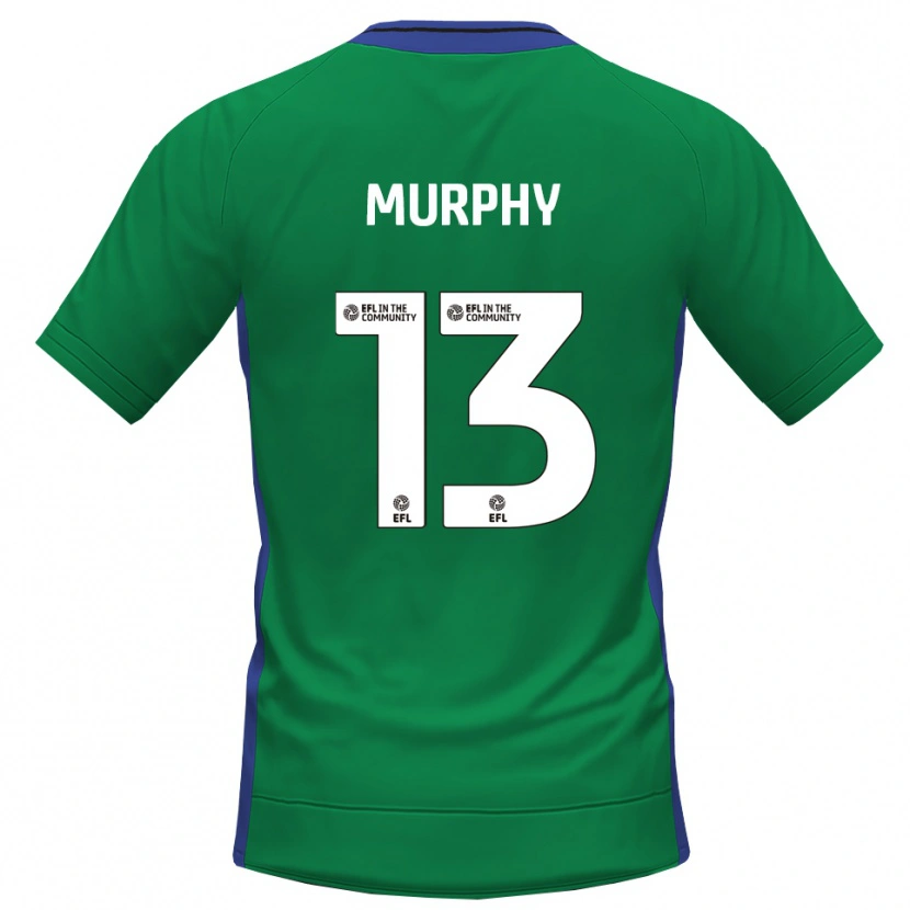 Danxen Niño Camiseta Joe Murphy #13 Azul Verde Portero Equipación 2025/26 La Camisa
