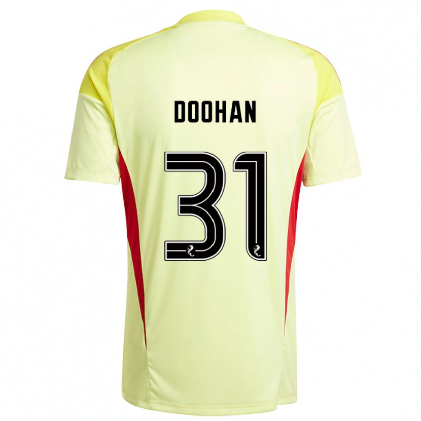 Danxen Niño Camiseta Ross Doohan #31 Negro Rojo Amarillo Portero Equipación 2025/26 La Camisa