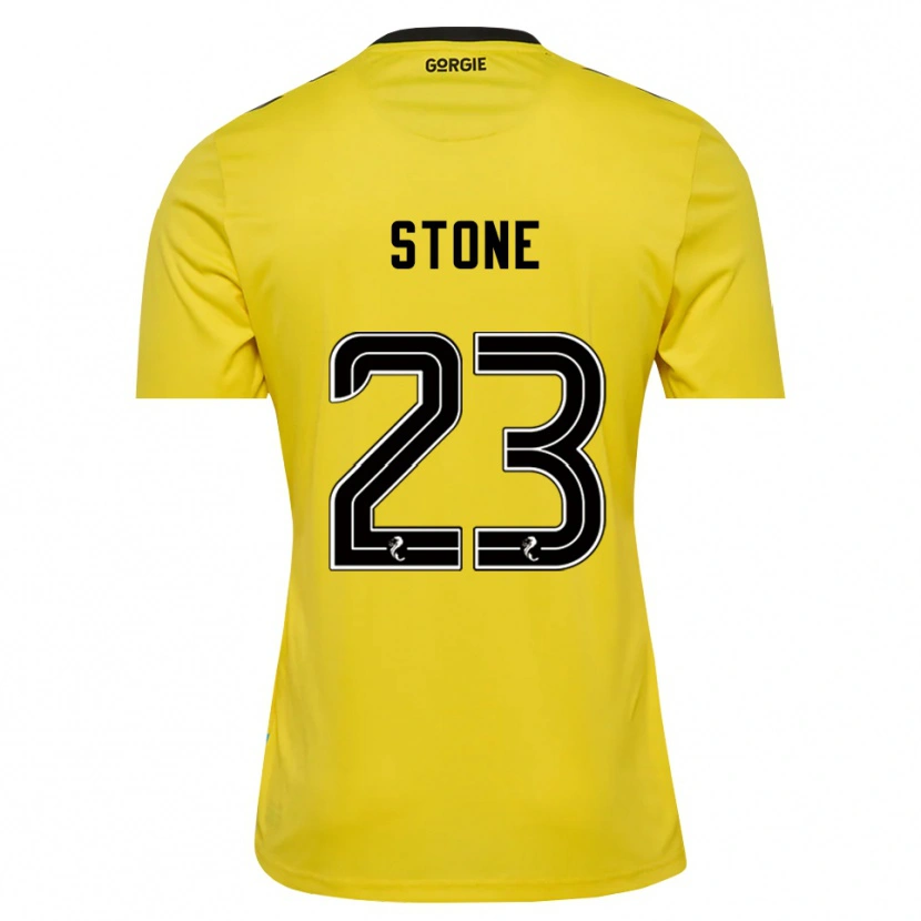 Danxen Niño Camiseta Harry Stone #23 Negro Rojo Amarillo Portero Equipación 2025/26 La Camisa