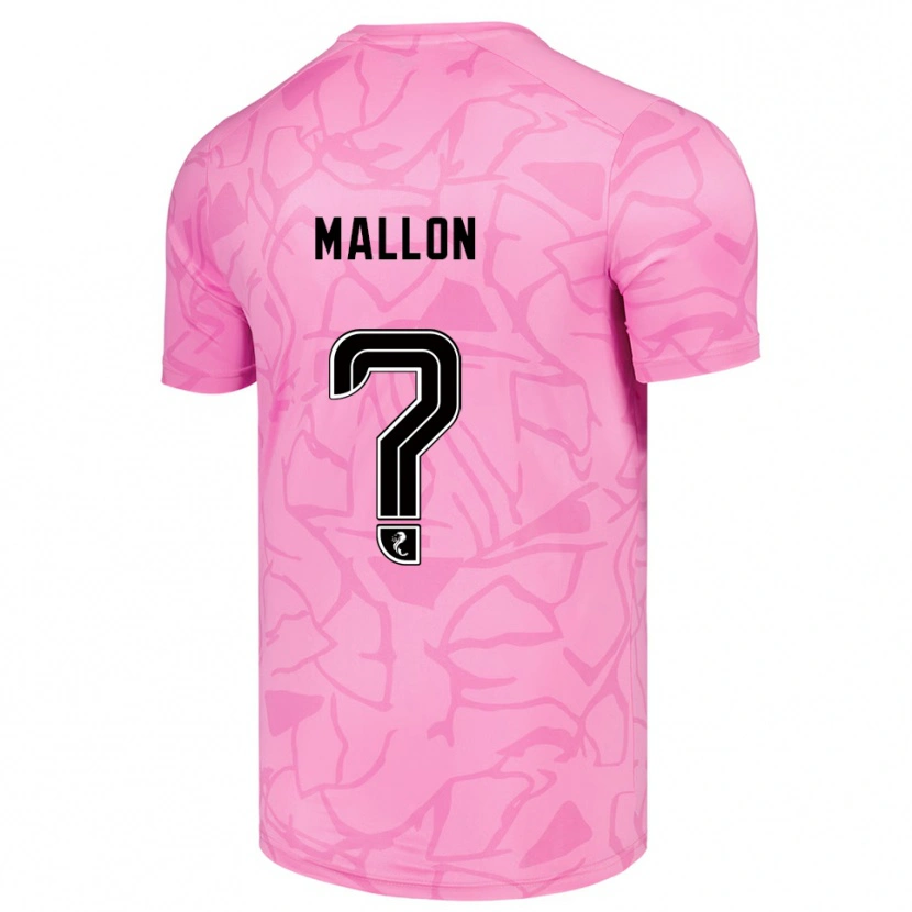 Danxen Niño Camiseta Ryan Mallon #0 Negro Rosa Portero Equipación 2025/26 La Camisa
