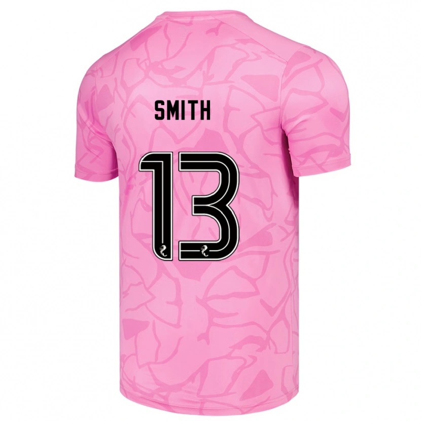 Danxen Niño Camiseta Jordan Smith #13 Negro Rosa Portero Equipación 2025/26 La Camisa