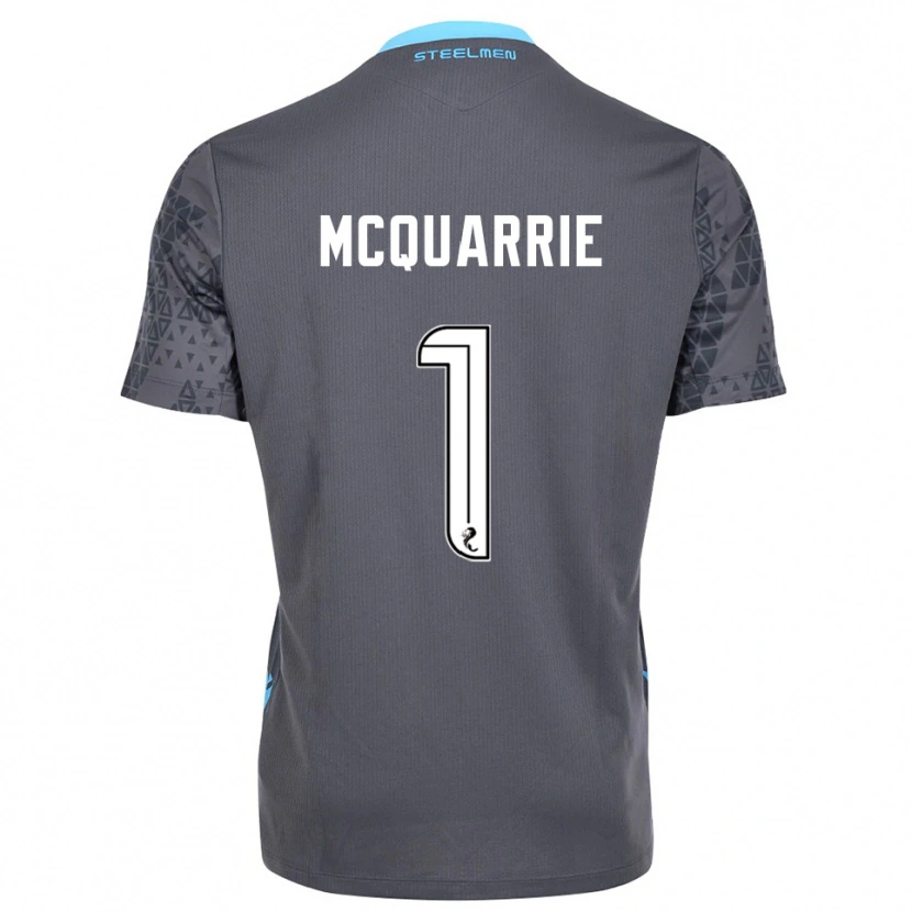 Danxen Niño Camiseta Colbi McQuarrie #1 Blanco Gris Portero Equipación 2025/26 La Camisa