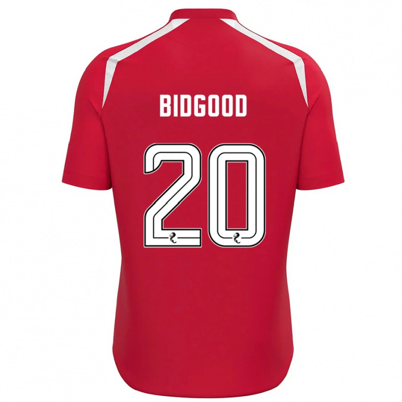 Danxen Niño Camiseta Aoife Bidgood #20 Blanco Rojo Portero Equipación 2025/26 La Camisa