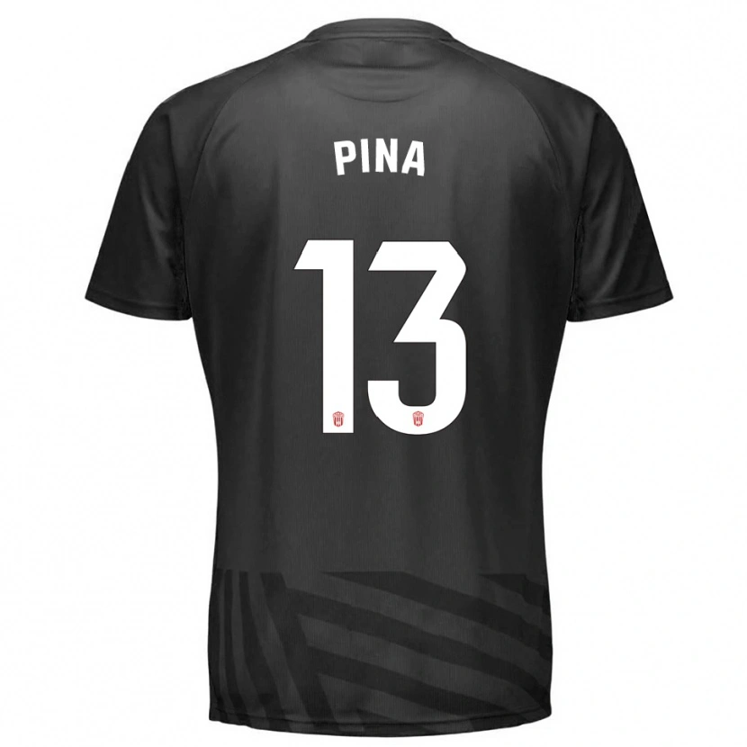 Danxen Niño Camiseta Antonio Pina #13 Gris Negro Portero Equipación 2025/26 La Camisa