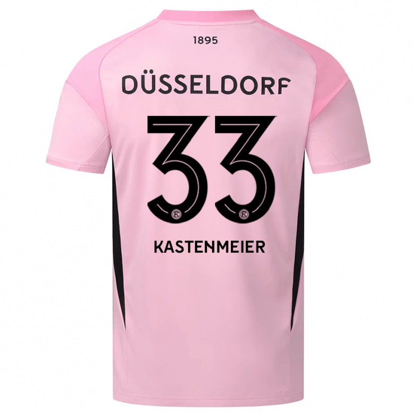 Danxen Niño Camiseta Florian Kastenmeier #33 Negro Rosa Portero Equipación 2025/26 La Camisa