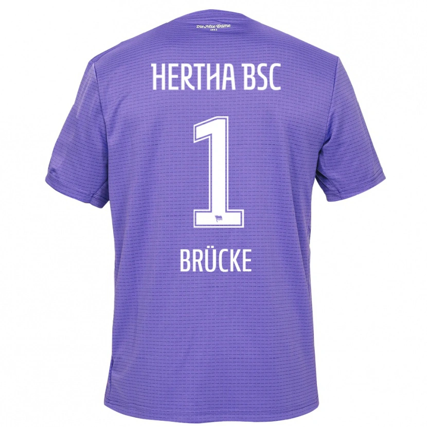 Danxen Niño Camiseta Mathilda Brücke #1 Blanco Púrpura Portero Equipación 2025/26 La Camisa