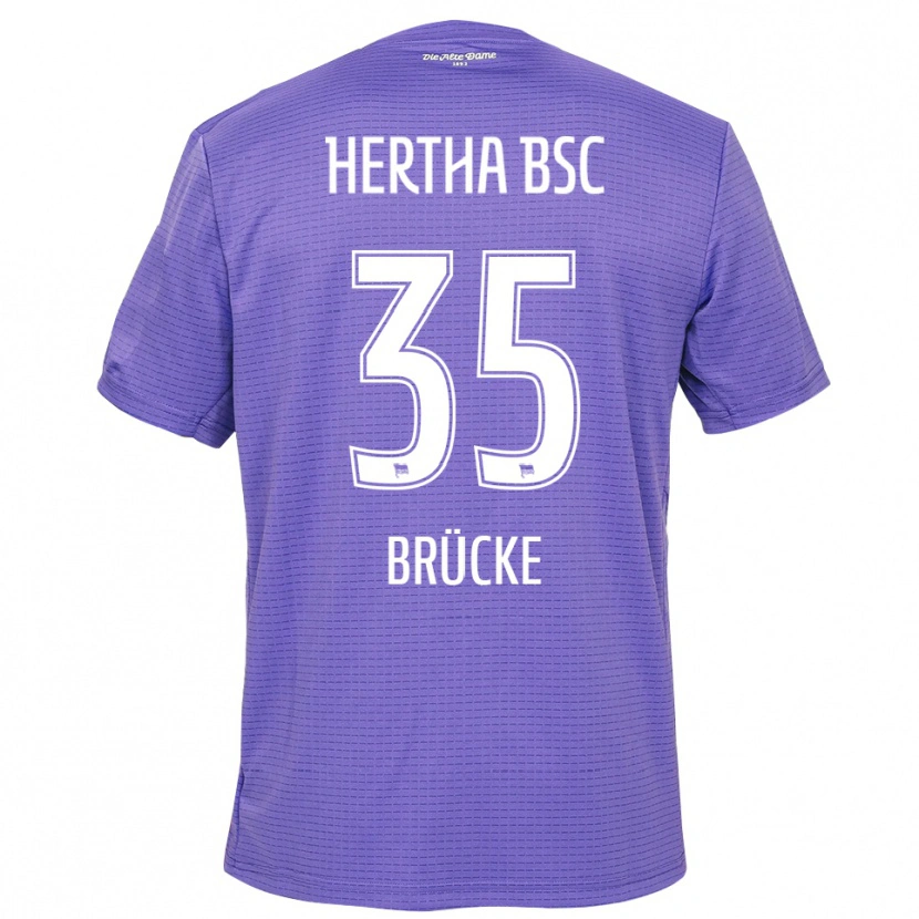 Danxen Niño Camiseta Marius Gersbeck #35 Blanco Púrpura Portero Equipación 2025/26 La Camisa