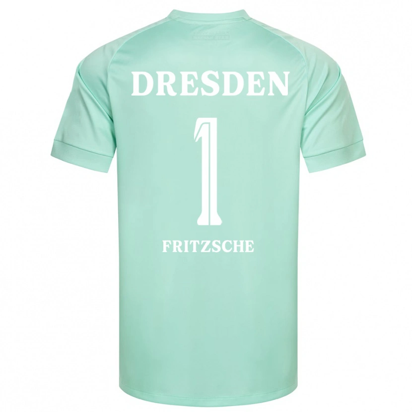 Danxen Niño Camiseta Maximus Fritzsche #1 Blanco Verde Claro Portero Equipación 2025/26 La Camisa
