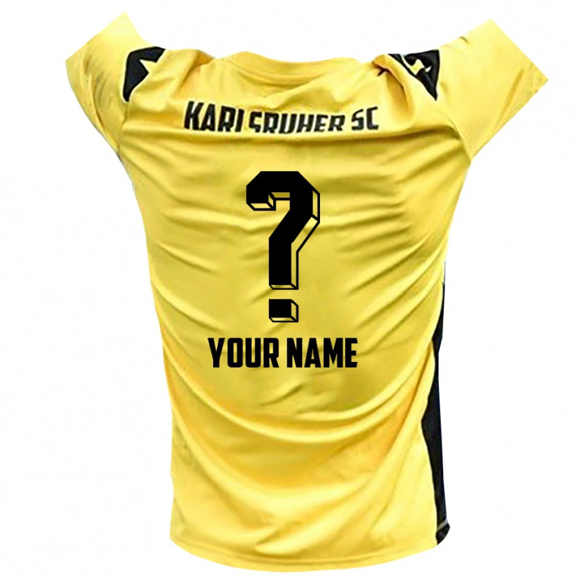 Danxen Niño Camiseta Karlsruher SC Negro Amarillo Portero Equipación 2025/26 La Camisa