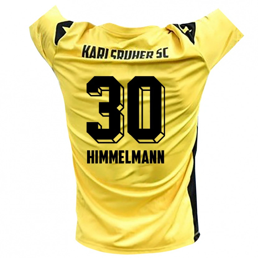 Danxen Niño Camiseta Robin Himmelmann #30 Negro Amarillo Portero Equipación 2025/26 La Camisa