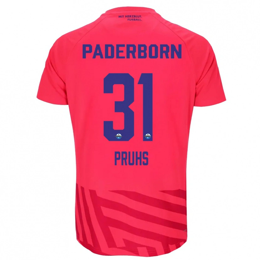 Danxen Niño Camiseta Florian Pruhs #31 Negro Rojo Portero Equipación 2025/26 La Camisa
